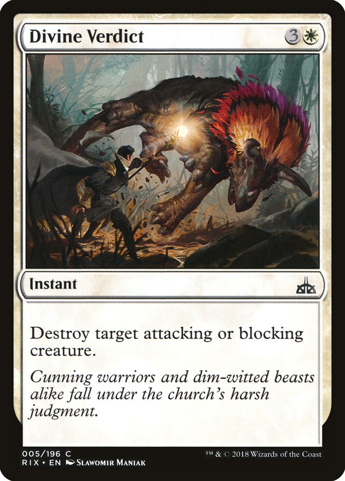 MTG Card Title: Divine Verdict RIX/5