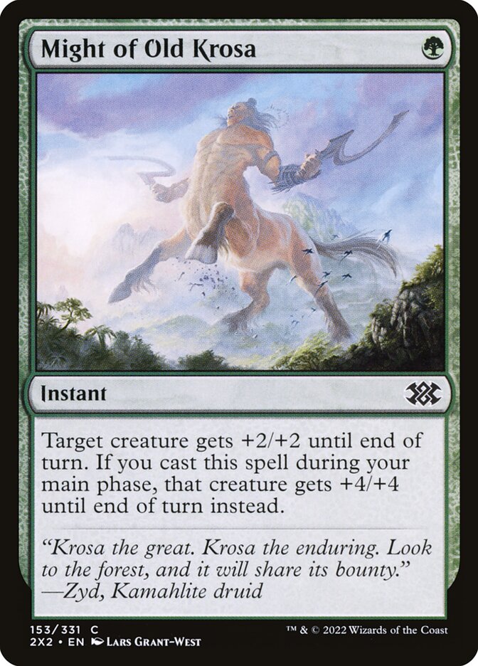 MTG Card Title: Might of Old Krosa 2X2/153