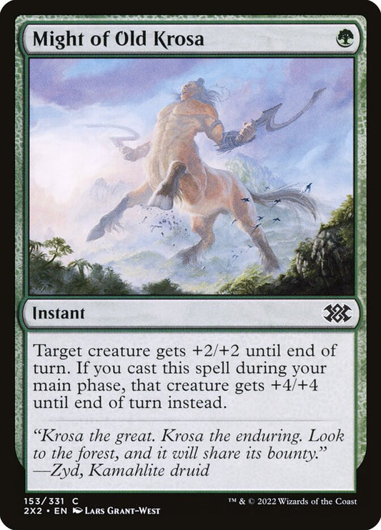 MTG Card Title: Might of Old Krosa 2X2/153