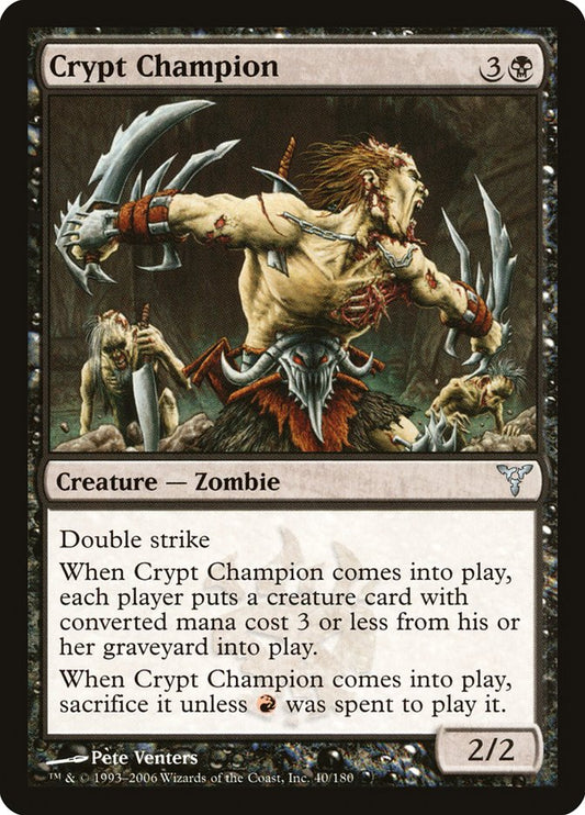 MTG Card Title: Crypt Champion DIS/40