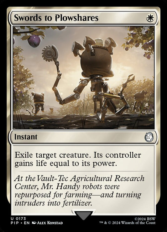 MTG Card Title: Swords to Plowshares PIP/173
