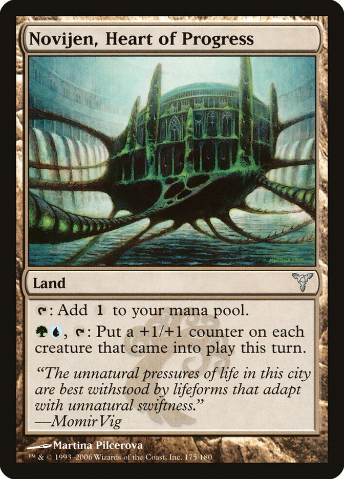 MTG Card Title: Novijen, Heart of Progress DIS/175