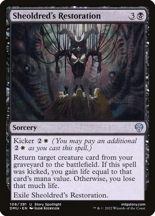 MTG Card Title: Sheoldred's Restoration DMU/108