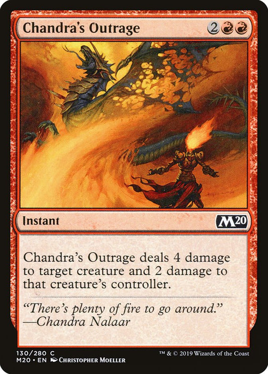 MTG Card Title: Chandra's Outrage M20/130