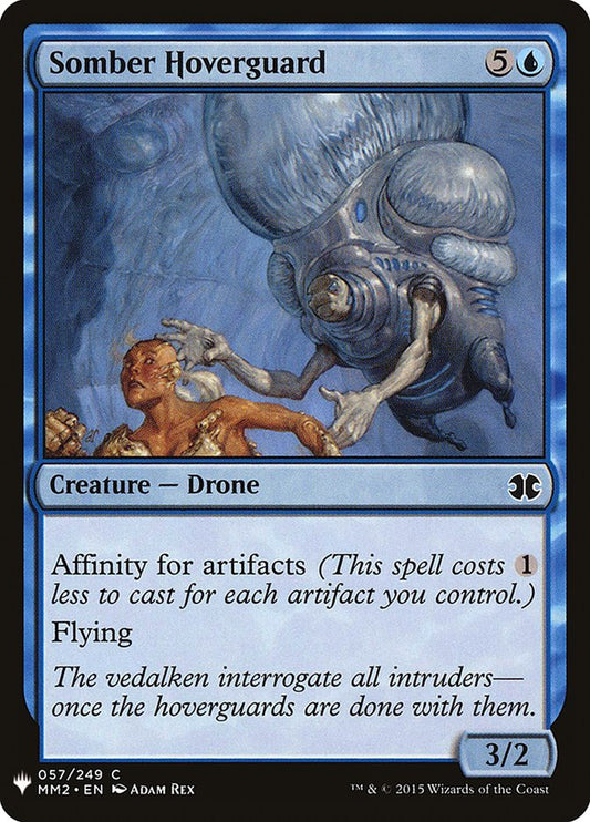 MTG Card Title: Somber Hoverguard PLST/MM2-57