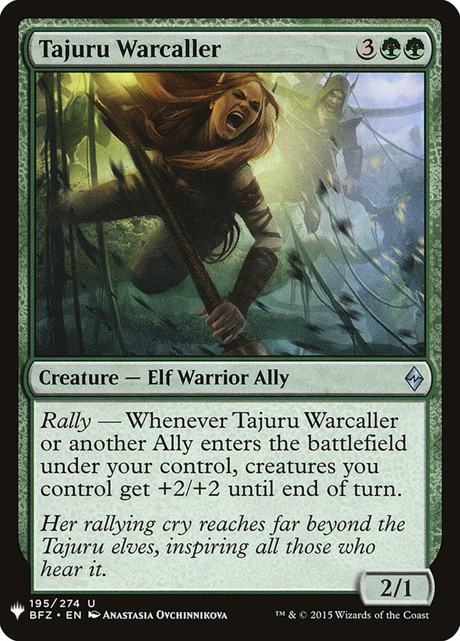 MTG Card Title: Tajuru Warcaller PLST/BFZ-195
