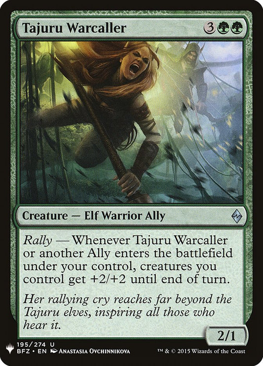 MTG Card Title: Tajuru Warcaller PLST/BFZ-195