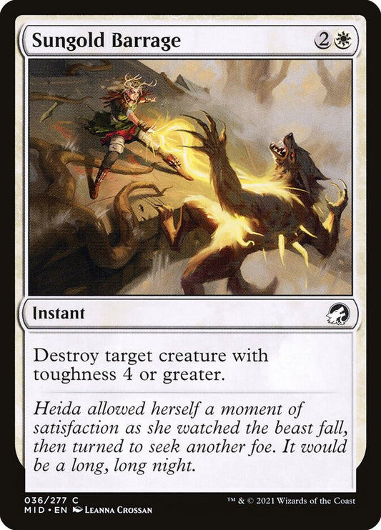 MTG Card Title: Sungold Barrage MID/36