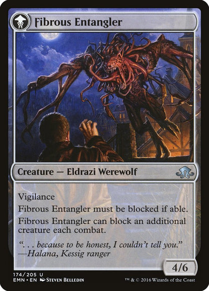 Tangleclaw Werewolf // Fibrous Entangler EMN/174