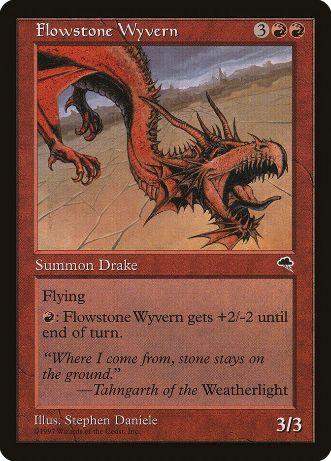 MTG Card Title: Flowstone Wyvern TMP/176