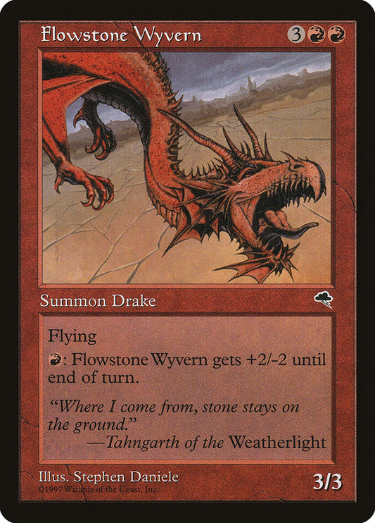 MTG Card Title: Flowstone Wyvern TMP/176