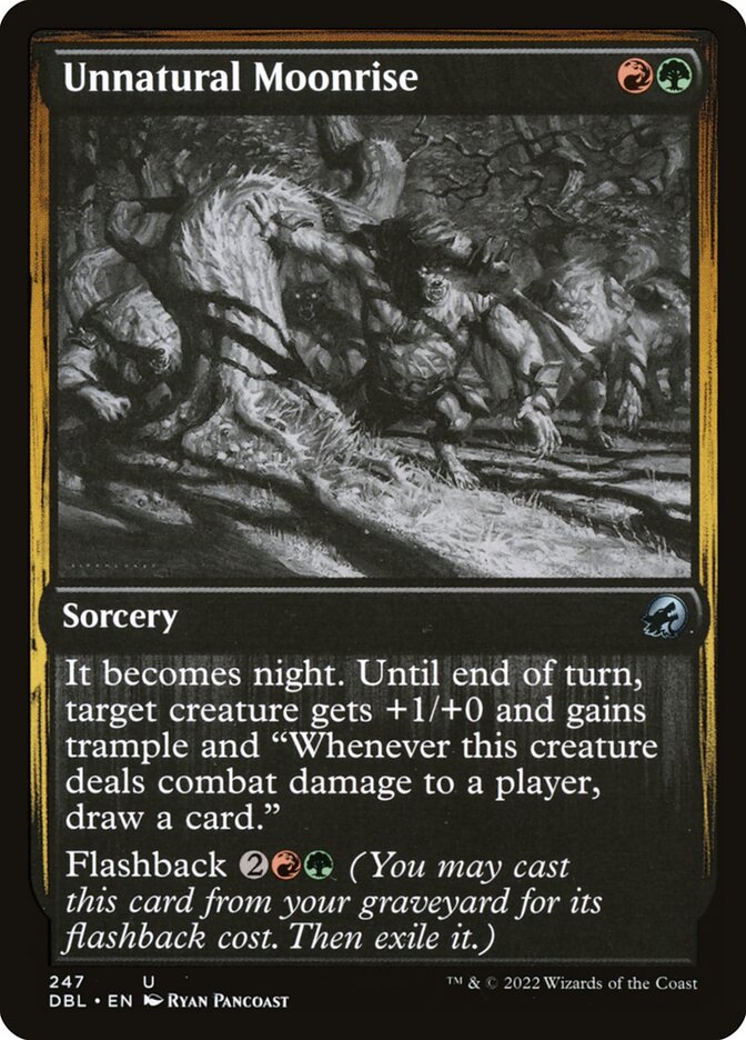 MTG Card Title: Unnatural Moonrise DBL/247