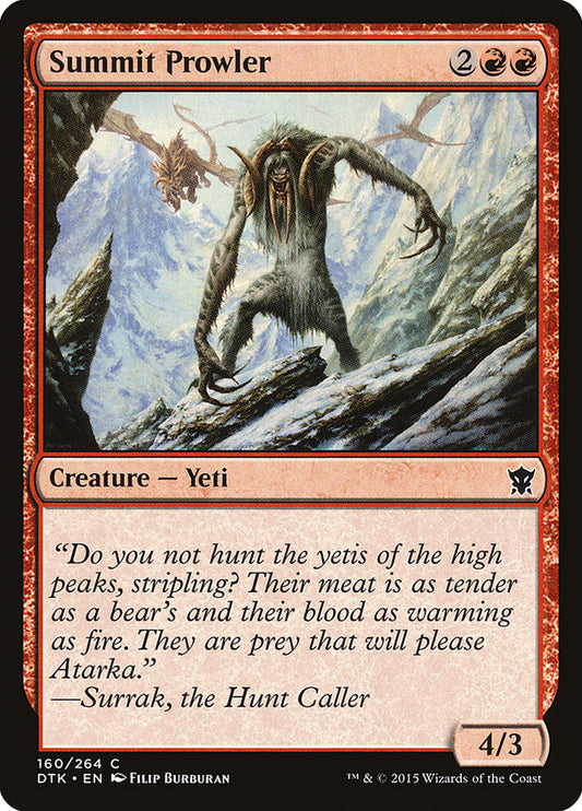 MTG Card Title: Summit Prowler DTK/160