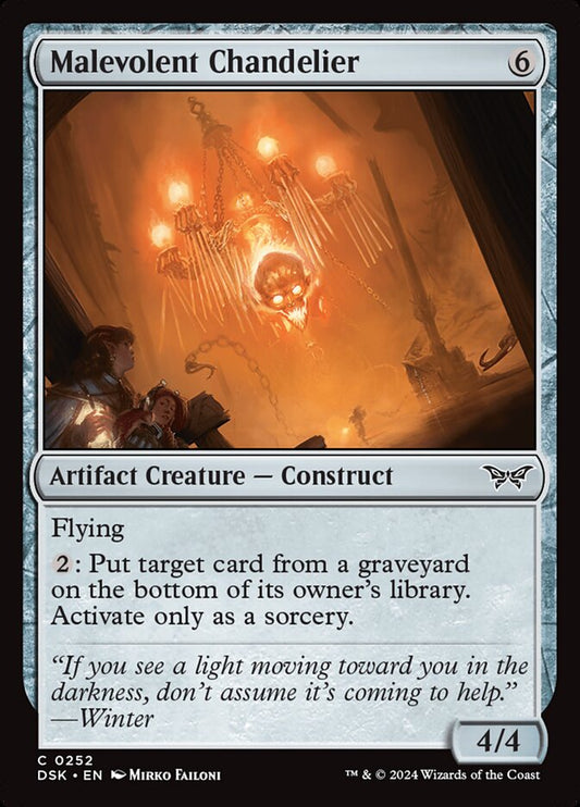 MTG Card Title: Malevolent Chandelier DSK/252
