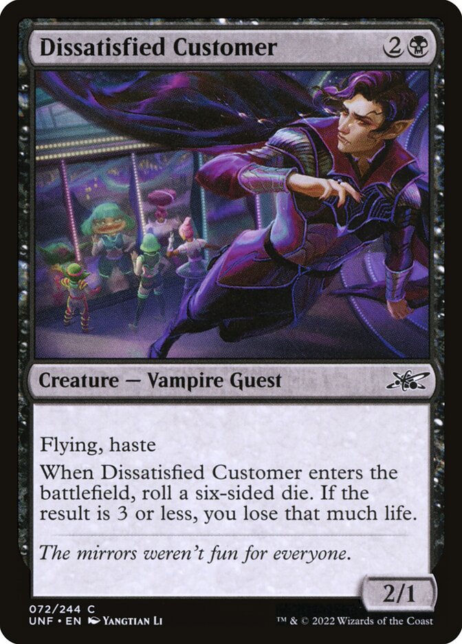MTG Card Title: Dissatisfied Customer UNF/72