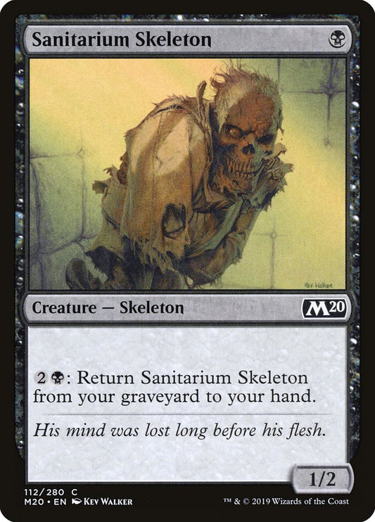 MTG Card Title: Sanitarium Skeleton M20/112