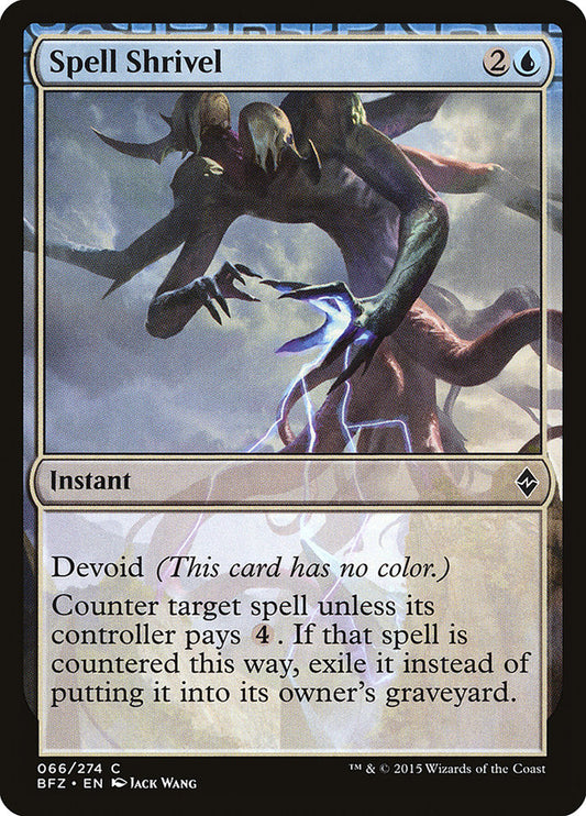 MTG Card Title: Spell Shrivel BFZ/66