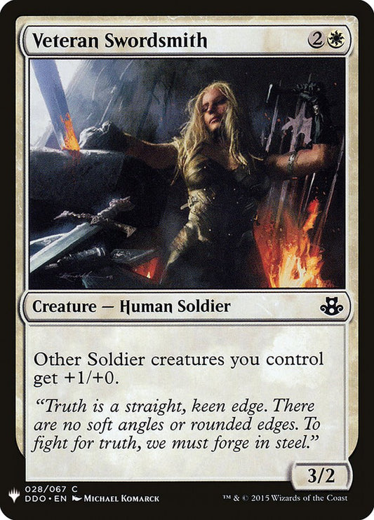 MTG Card Title: Veteran Swordsmith PLST/DDO-28