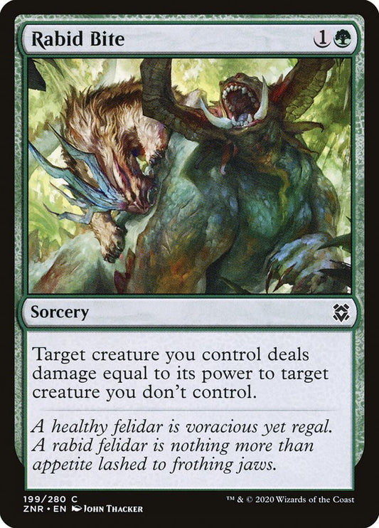 MTG Card Title: Rabid Bite ZNR/199