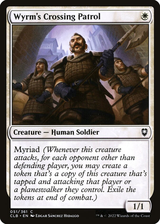 MTG Card Title: Wyrm's Crossing Patrol CLB/51