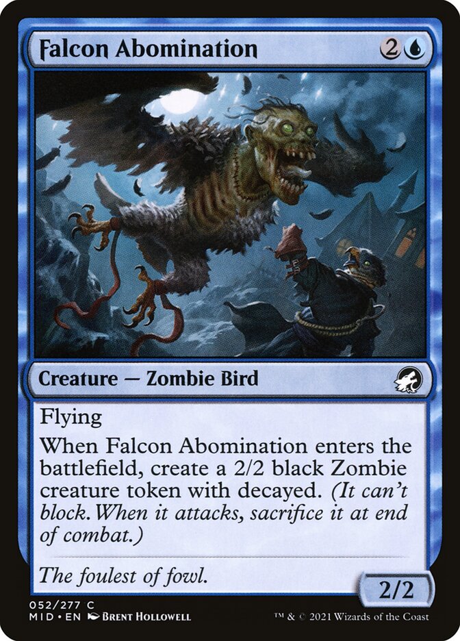 MTG Card Title: Falcon Abomination MID/52