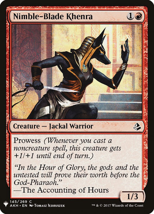 MTG Card Title: Nimble-Blade Khenra PLST/AKH-145