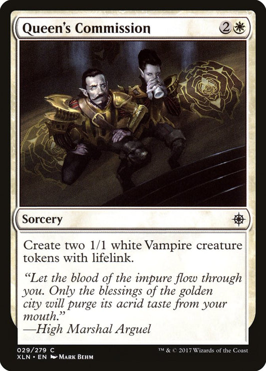 MTG Card Title: Queen's Commission XLN/29