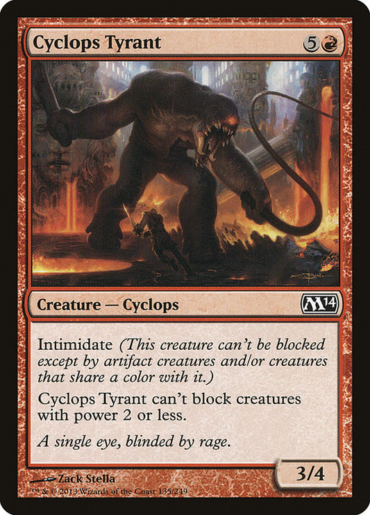 MTG Card Title: Cyclops Tyrant M14/135