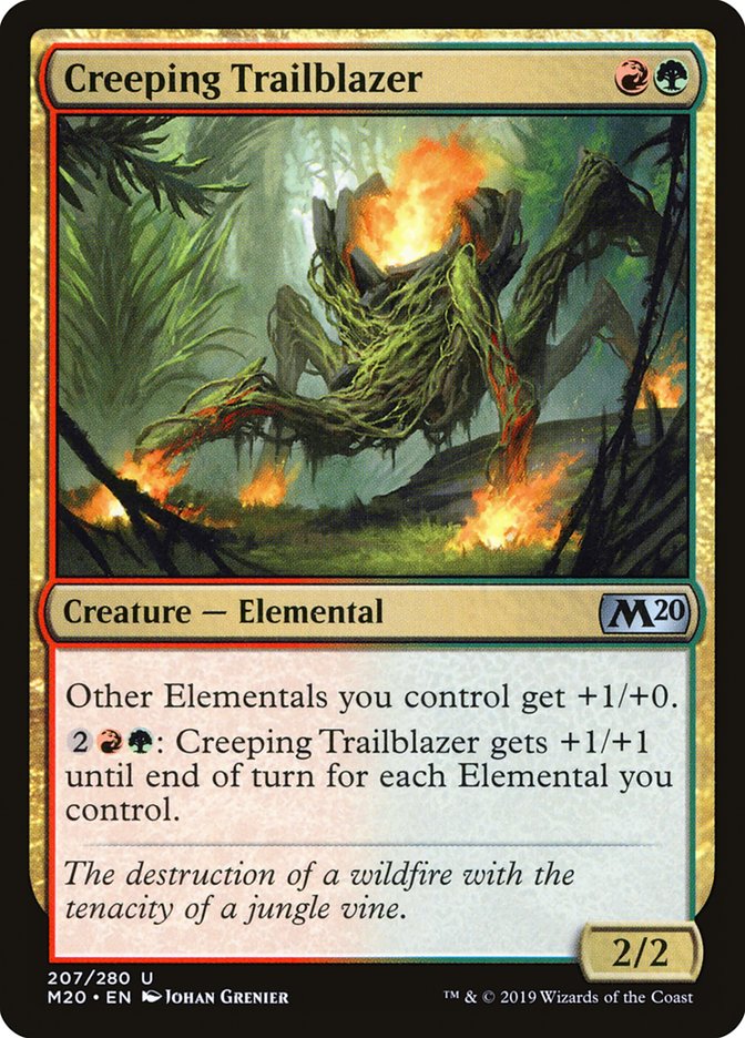 MTG Card Title: Creeping Trailblazer M20/207