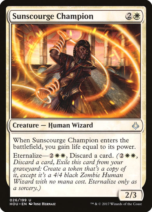MTG Card Title: Sunscourge Champion HOU/26