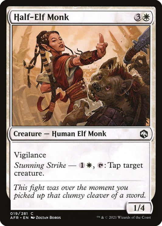 MTG Card Title: Half-Elf Monk AFR/19