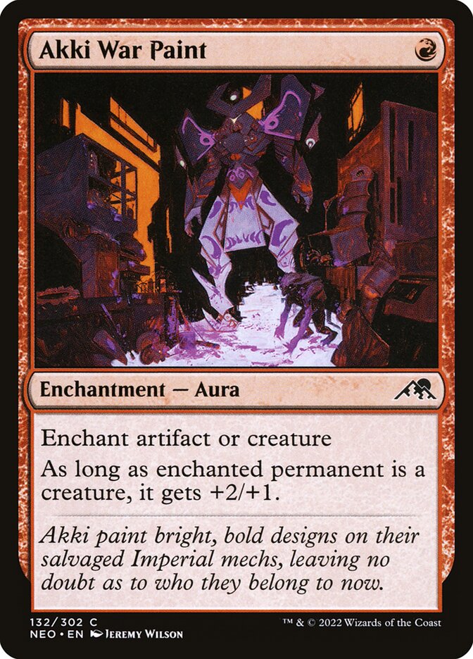 MTG Card Title: Akki War Paint NEO/132