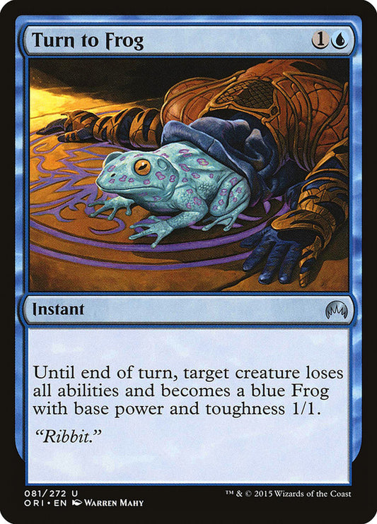 MTG Card Title: Turn to Frog ORI/81