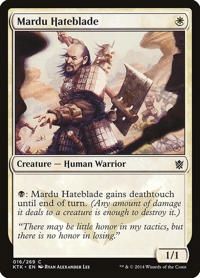 MTG Card Title: Mardu Hateblade KTK/16