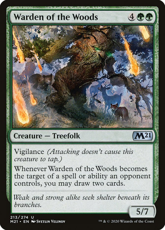 MTG Card Title: Warden of the Woods M21/213