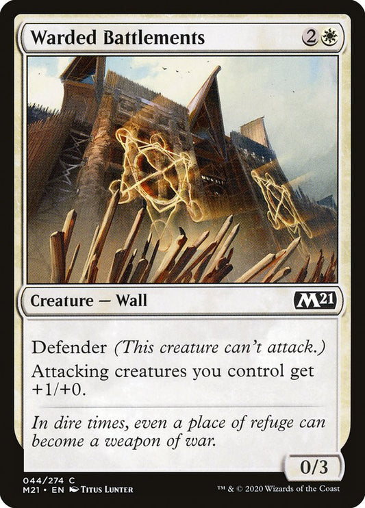 MTG Card Title: Warded Battlements M21/44