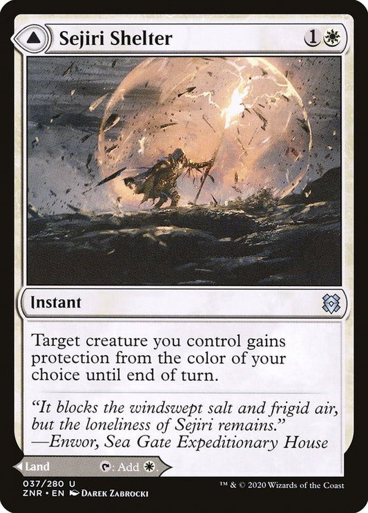 MTG Card Title: Sejiri Shelter // Sejiri Glacier ZNR/37