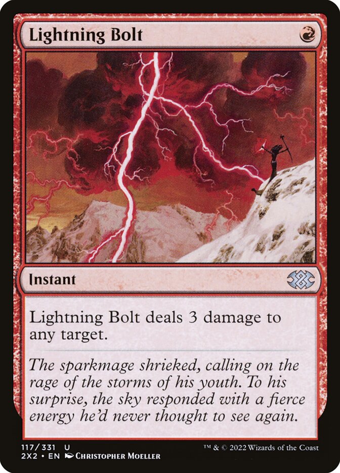 MTG Card Title: Lightning Bolt 2X2/117