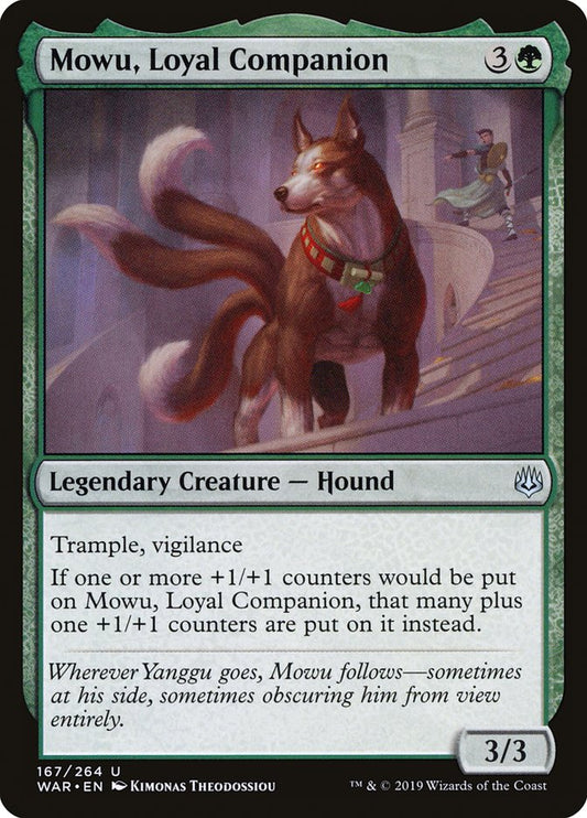 MTG Card Title: Mowu, Loyal Companion WAR/167