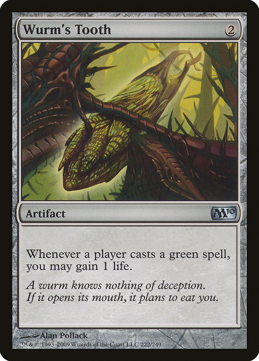 MTG Card Title: Wurm's Tooth M10/222