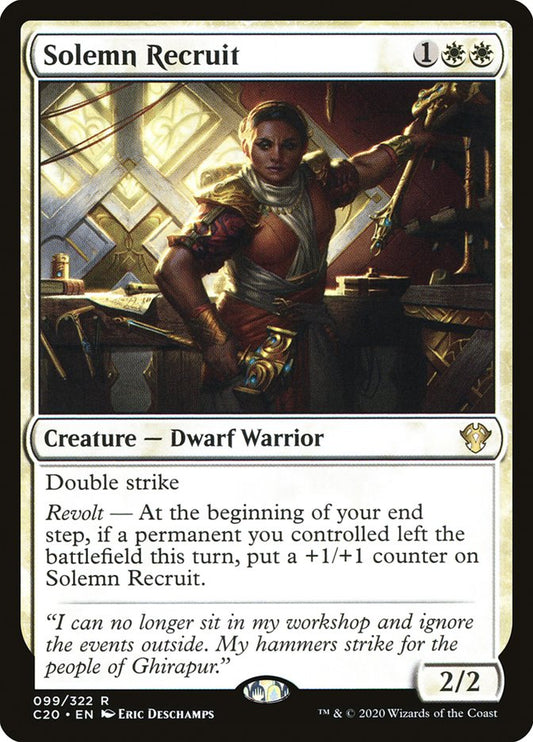 MTG Card Title: Solemn Recruit C20/99