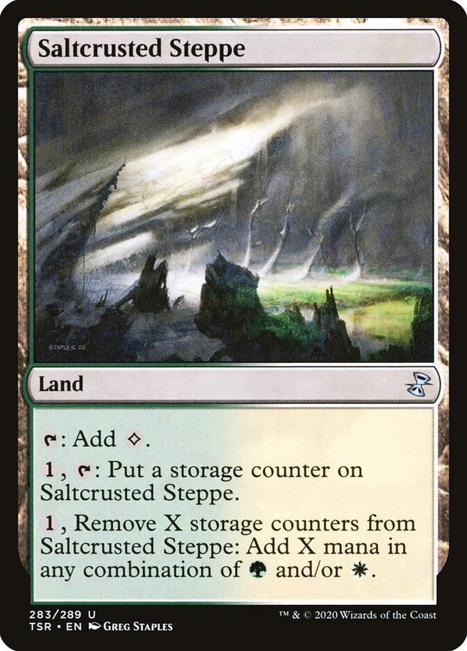 MTG Card Title: Saltcrusted Steppe TSR/283