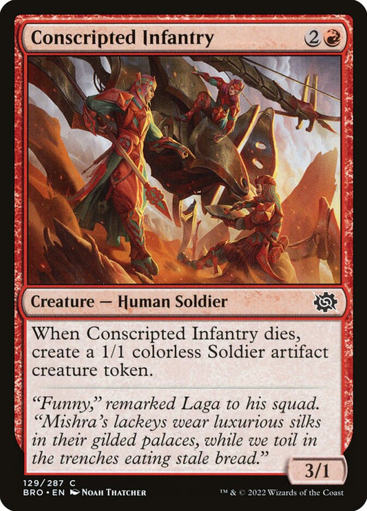 MTG Card Title: Conscripted Infantry BRO/129