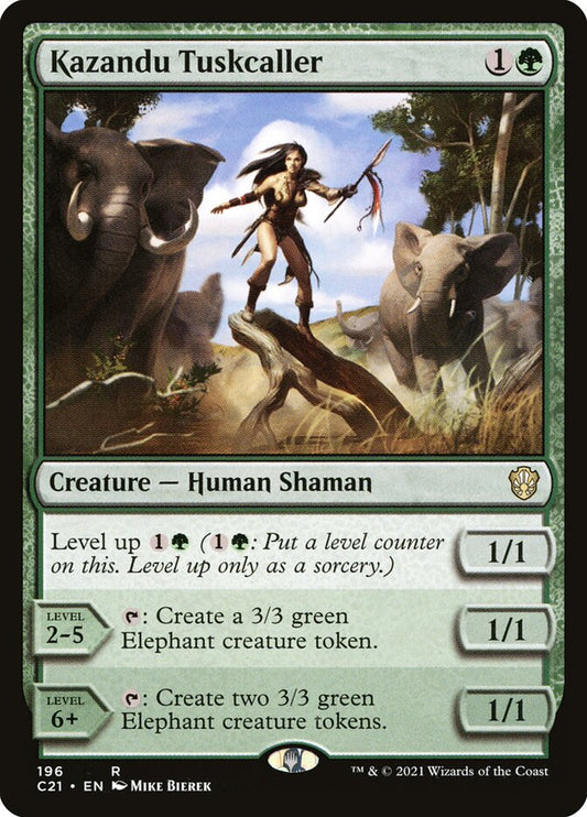MTG Card Title: Kazandu Tuskcaller C21/196