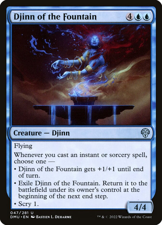 MTG Card Title: Djinn of the Fountain DMU/47
