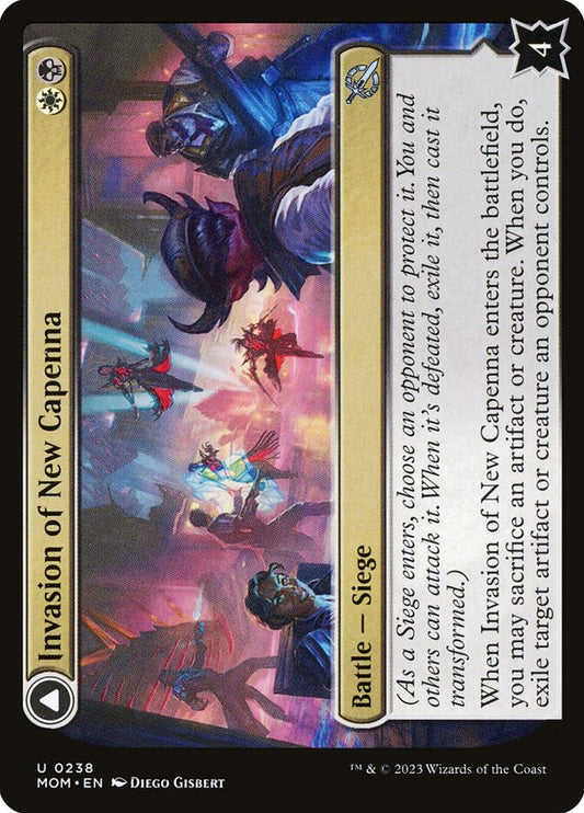 MTG Card Title: Invasion of New Capenna // Holy Frazzle-Cannon MOM/238