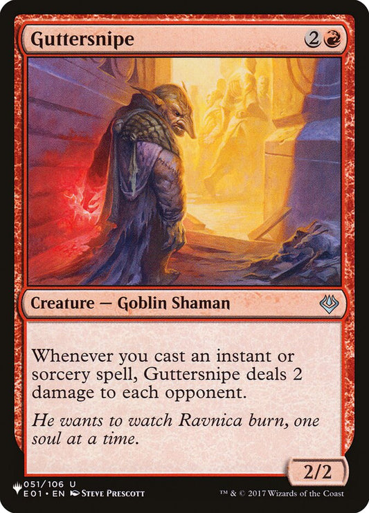 MTG Card Title: Guttersnipe PLST/E01-51