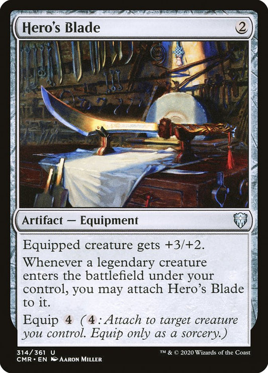MTG Card Title: Hero's Blade CMR/314