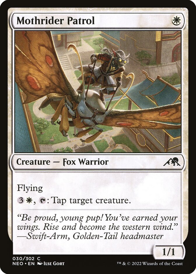 MTG Card Title: Mothrider Patrol NEO/30