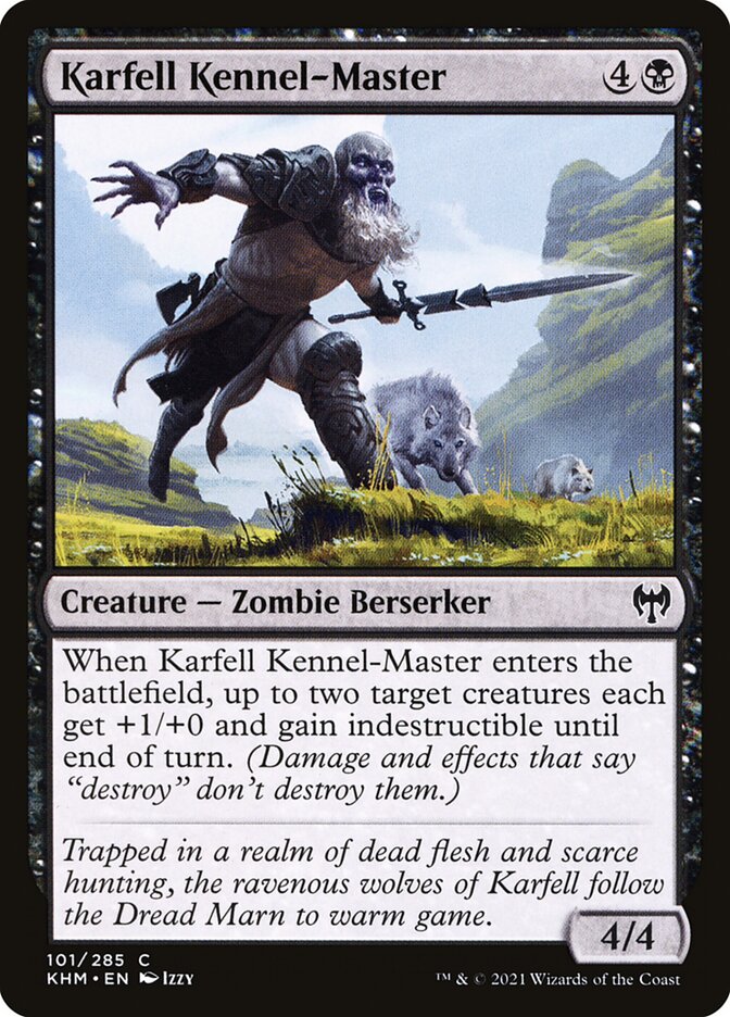 MTG Card Title: Karfell Kennel-Master KHM/101